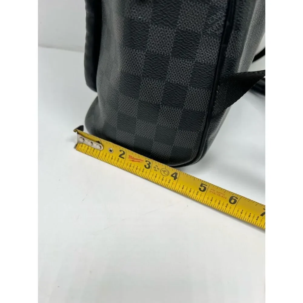 Louis Vuitton Josh Backpack Black Leather Damier Graphite